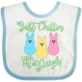 thumbnail image 3 of Inktastic Funny Easter Just Chillin' with My Peeps Boys or Girls Baby Bib, 3 of 4