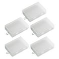 thumbnail image 1 of Lot de 5 Boîte de Rangement pour Batterie Blanche Rectangulaire Étanche à la Poussière, 1 of 8