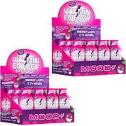 (24 Pack) Vitamin Energy® Mood  Keto Energy Shots - Lasts up to 7  Hours Grapelicious Grape Flavored Energy Drink with Vitamin Supplements, Anxiety Relief, Mood-Boosting Keto, Each 1.93 fl oz.