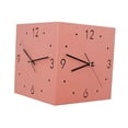thumbnail image 4 of TISHITA Double Sided Corner Wall Clock Decorative Easy to Install Square Corner Clock Non Ticking Silent for Cafe Home Office Kitchen Pink, 4 of 8