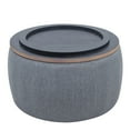 thumbnail image 4 of Ottomans With Storage Round Storage Ottoman, 2 in 1 Function, Work as End table and Ottoman, Dark Grey (25.5"x25.5"x14.5"),Large Ottomans, 4 of 4