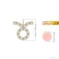 thumbnail image 4 of ANGARA Natural Diamond Taurus Zodiac Pendant Necklace for Women, Girls in 14K Yellow Gold (Color-K, Clarity-I3) | Astrology Jewelry Gift for her | Birthday | Wedding Anniversary | Valentines Day, 4 of 7