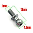 thumbnail image 4 of Tornillos de cabeza de bola de coche RC,Tornillos de cabeza de bola de coche RC Piezas de mejora de metal,Sujetadores de coche 1/10 RC que fijan pernos esféricos,Pieza de amortiguador de coche, 4 of 6