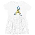 thumbnail image 3 of Inktastic Down Syndrome Awareness Blue and Yellow Hearts Ribbon Girls Toddler Dress, 3 of 5