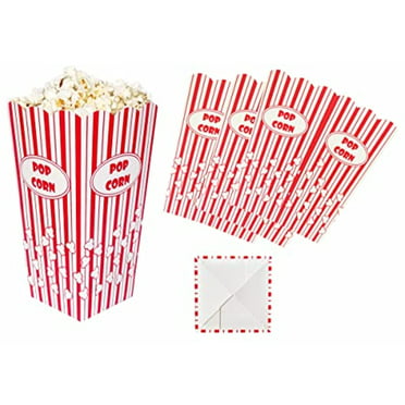 48 Popcorn Boxes - Perfect Size For Theater, Movies, Birthday Parties Celebration - Great Carnival Snacking Boxes - Popcorn Box For Party.