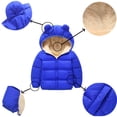 thumbnail image 5 of Warm Fleece Coats for Kids Baby Coat Hoods 0-5t Baby Boys Girls Jacket Outerwear for Winter(Little Boys/Girls）,Blue,4-5 Years, 5 of 5