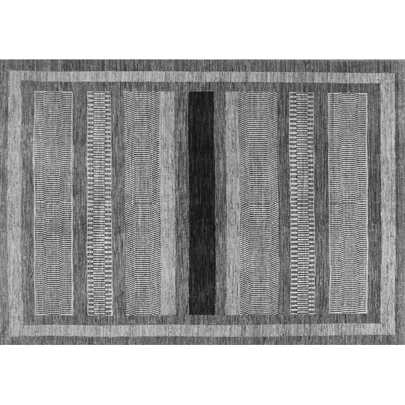 Ahgly Company Indoor Rectangle Abstract Gray Contemporary Area Rugs, 7' x 9'