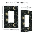 thumbnail image 3 of DouZhe 1-Gang Decorator/Rocker Wallplate, Cartoon Sun Star Moon Blue Decorative Wall Plates, 3 of 7