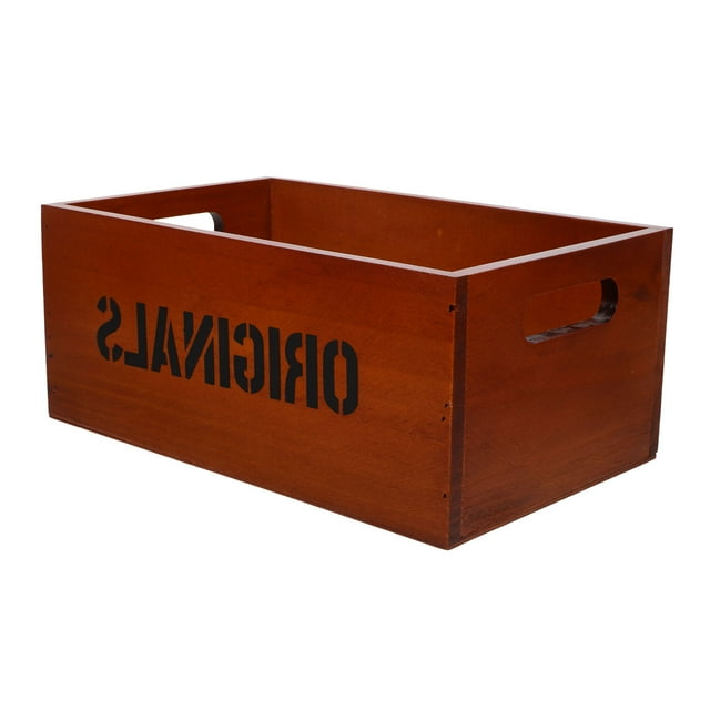 Mobutofu 1Set Wooden Desktop Storage Basket Rectangular Brown Storage Box For Home Use Office Use Adults
