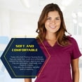 thumbnail image 4 of Super Soft Medical Scrub Top Premium Womans Junior Fit 3 Pocket Mock Wrap Top 8115, 4 of 7