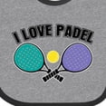 thumbnail image 4 of Inktastic I Love Padel Sports Quote Girls Baby Bib, 4 of 4