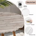 thumbnail image 3 of Vintage Farmhouse Round Tablecloth for 36-44 Inch Tables,Fitted Table Cover with Elastic Edge,Country Retro Beige Wooden Grain Waterproof Outdoor Table Cloth Protector for Patio Garden Dinner Picnic, 3 of 9