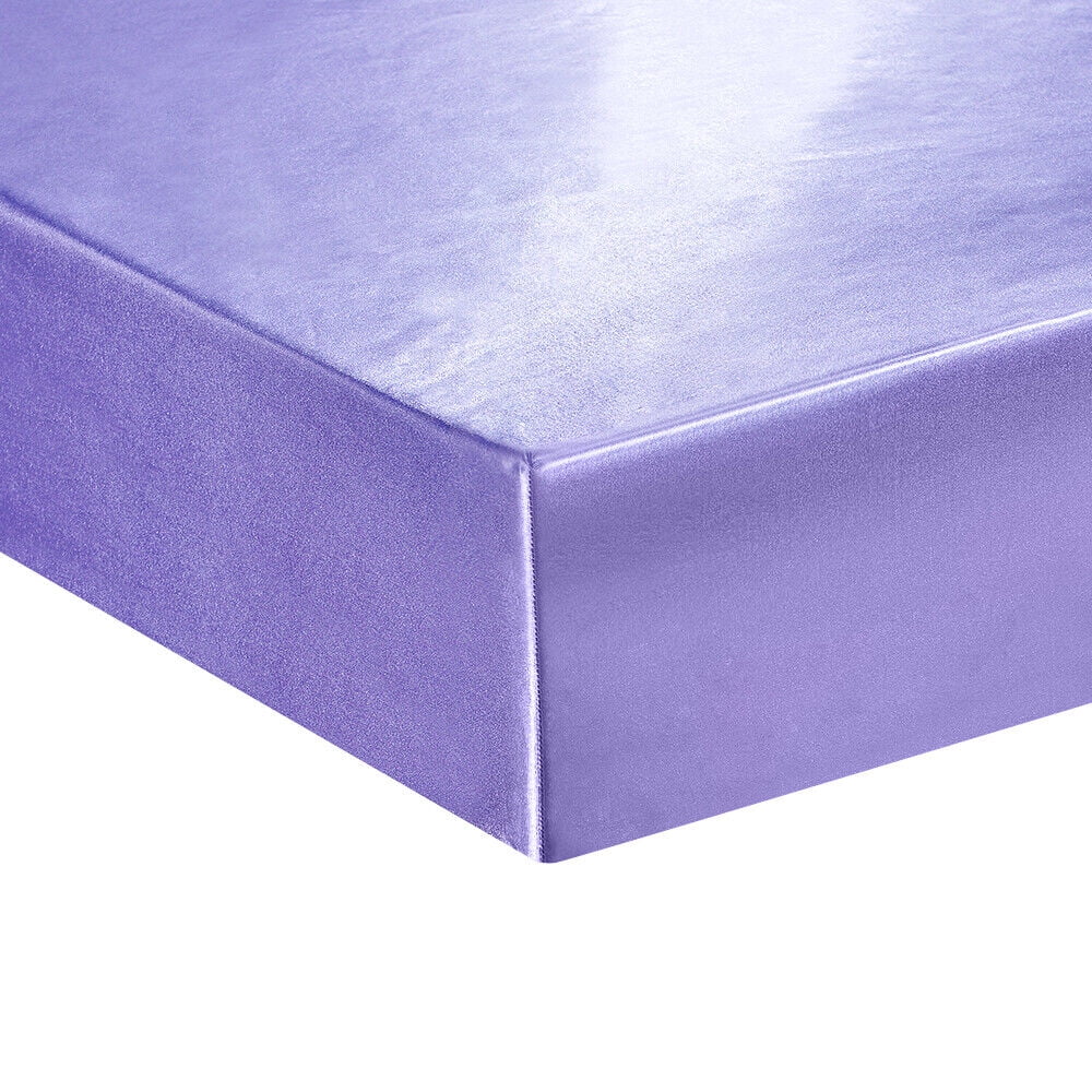 Satin Silk Fitted Sheet with Deep Pocket Twin Full Queen King Soft & Smooth
