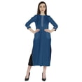 thumbnail image 1 of Phagun Casual Wear LongKurtiFor Women's 3/4Sleeves Designer Neck Ethnic Wear Kurta, 1 of 7