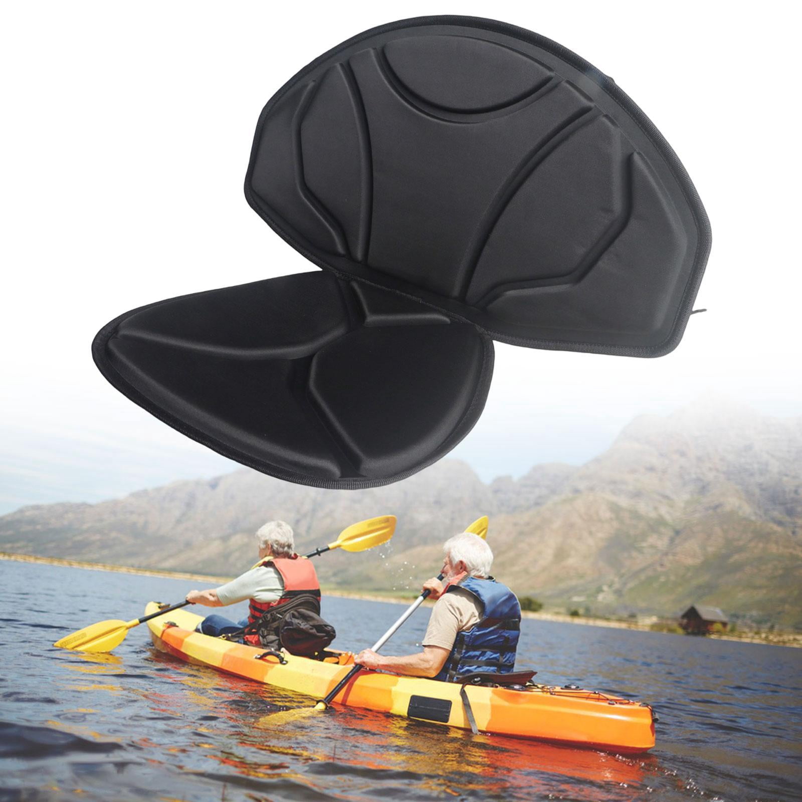 funtasica Kayak Seat Cushion Paddle Board Seat Accessories Padded with Back Support Adjustable for Drifting Water Sports Boat Canoeing Without Bag