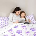 thumbnail image 4 of Homewish Cute Dog Paws Queen Comforter Set,Heart Bowknot Comforter Sets Queen,Purple,Reversible,3-Piece,1 Comforter and 2 Pillowcases, 4 of 7