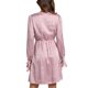 thumbnail image 4 of VISgogo Vestido casual para mujer, estampado de leopardo, manga larga, cuello en V, cintura elástica, vestido corto de vendaje VISgogo moda, 4 of 9