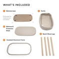 thumbnail image 3 of Cuna Stokke Snoozi de color beige arenoso con colchón firme para bebés de 0 a 9 meses, 3 of 6