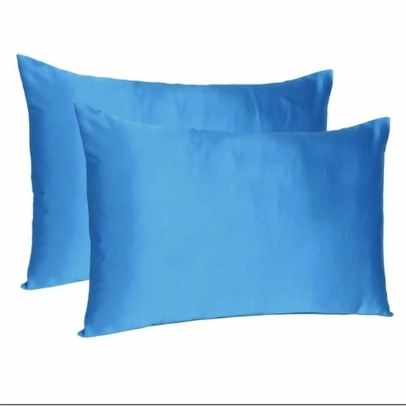Set Of 2 Silky Satin Pillowcase Pillow Case Cushion Cover King 20*36In
