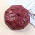 thumbnail image 5 of YooGuoGuo Beret Hat Faux Leather Beanie Cap French Artist Beret Cap, 5 of 7