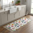 thumbnail image 6 of Area Rug with Tassels 2' x 5', Happy Easter Colorful Egg Kitchen Runner Rug for Hallway Bedroom Throw Rugs, Seamless Eggs on White Soft Door Mat for Bathroom Entrance Living Room, 6 of 9