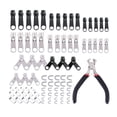 thumbnail image 2 of Kit de reparación de cremallera de 85 piezas con herramienta de alicates de instalación de cremallera de deslizador de cremallera para chaquetas Hugo Fijador de cremallera universal, 2 of 10