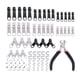 thumbnail image 2 of Kit de reparación de cremallera de 85 piezas BLESIY plateado y negro, 2 of 8