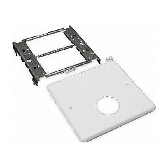 Wiremold G4047AX 2-Gang Cover Plate Single Round Opening, Gray