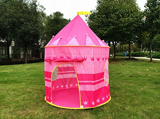 Kiddey Princess Castle Kids Play Tent Indoor/Outdoor Pink Children Playhouse gif 