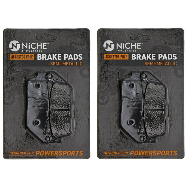 Niche Rear Brake Pad Set for Yamaha YZF R6S Semi-Metallic Motorcycle 2 pack 519-KPA2370D