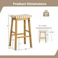 thumbnail image 7 of Auranook Woven Saddle Stools Set of 2 31" Faux PU Leather Bar Height Kitchen Stool, 7 of 7