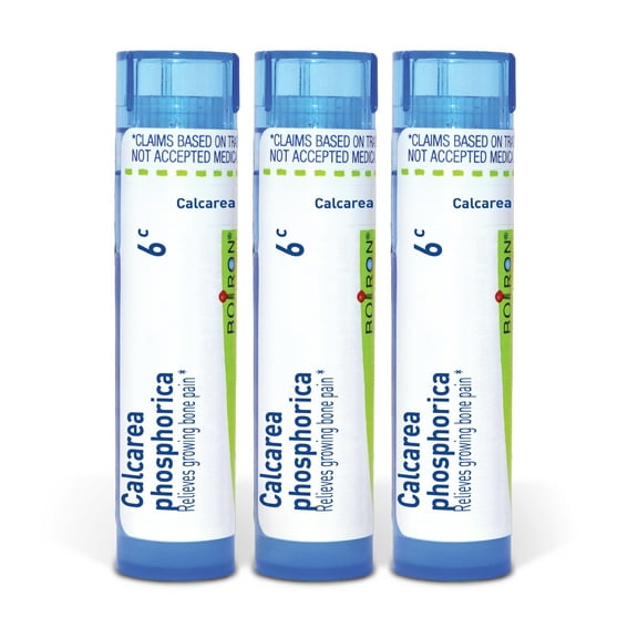 Boiron Calcarea Phosphorica 6C, Homeopathic Medicine for Growing Bone Pain Relief, 3 Count (3 x 80 Pellets)
