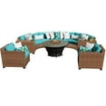 thumbnail image 2 of TK Classics Laguna 8 Piece Curved Wicker Patio Conversation Set with Charleston Firepit Table, 2 of 5