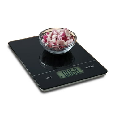 Mainstays Tempered Glass Slimline Digital Scale, Black