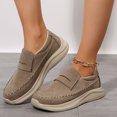 thumbnail image 2 of SACFOF Women's Suede Platform Loafers - Slip-On Wedge Moccasin with Comfortable Non-Slip Rocker Sole for Business, Casual, Daily Wear, 2 of 6