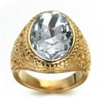 thumbnail image 2 of Minnieouse Anillo de acero inoxidable para hombre, joyería decorativa para fiesta, vacaciones, diamantes de imitación, decoración de ropa, Ropa, zapatos y accesorios Miscelánea Oro Blanco Talla 8, 2 of 6