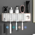 thumbnail image 4 of Toothbrush Holders For Bathrooms, Toothbrush Wall Mounted With Toothpaste Dispenser，With Toothbrush Cup,Tray Bathroom Toothbrush Toothpaste Dispenser, Usupdd 2025 Toothbrush Holders For, 4 of 6