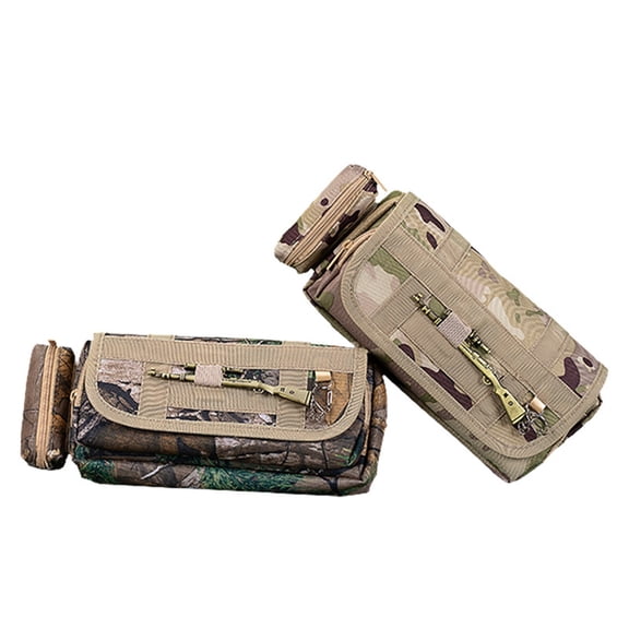 CoreLiving Camouflage Hunting Forest Big Capacity Storage Pencil Case Heavy Duty Pencil Holder Pouch Zipper Pen Bag Screw Organizer Marker Case for Office Desk Accessories, 1 Count