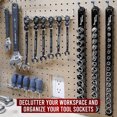 thumbnail image 2 of Precision Defined Aluminum Tool Socket Holder | Black, Single 1/4-Inch x 16 Clips | Heavy Duty Organizer, 2 of 5