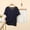 Blue, variant on Women's 2 Piece Polka Dot Loungewear Set Short Sleeve Crew Neck Top with Elastic Waist Pants Breathable Casual Pajama Outfit for Home Nightwear Yellow XL(XL)