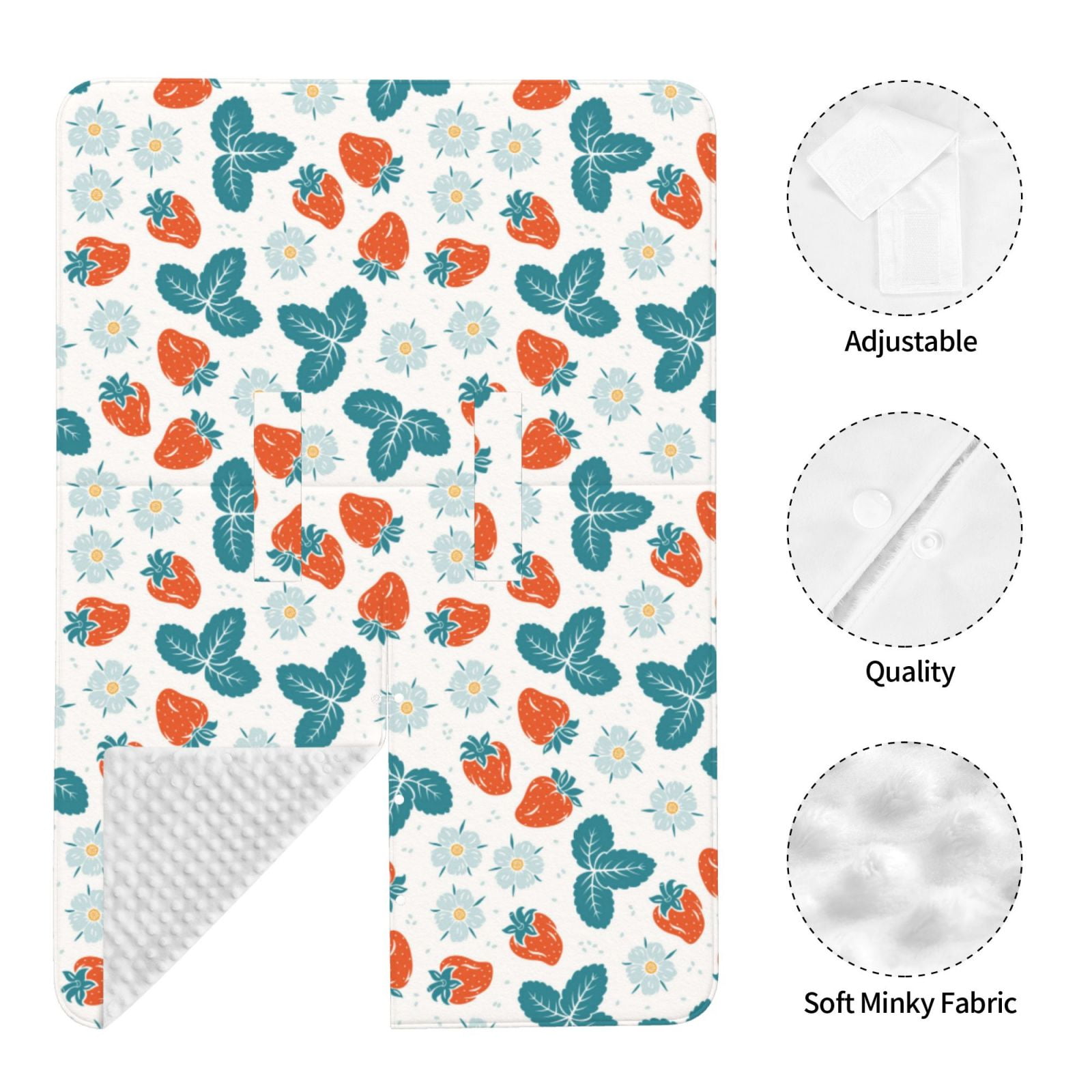 Naloa Floral Strawberr Baby Car Seat Cover, Breathable Baby Carrier Cover, Multiuse Baby Carrier Cover & Nursing Breastfeeding Cover