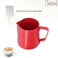 thumbnail image 4 of 400ml PTFE Pointed Mouth Milk Frothing Jug Stainless Steel Coffee Jug for Home KitchenRed, 4 of 5