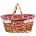 thumbnail image 2 of Delicioc Multi-function Woven Basket Lightweight Woven Basket Fruit Storage Basket Picnic Handheld Basket, 2 of 6
