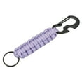 thumbnail image 1 of Llavero de Paracord Trenzado de Alta Resistencia Uxcell, Llavero de Paracord con Abridor de Botellas y Clip de Gancho en D para Camping, Senderismo, Actividades al Aire Libre, Púrpura Claro, 1 of 7