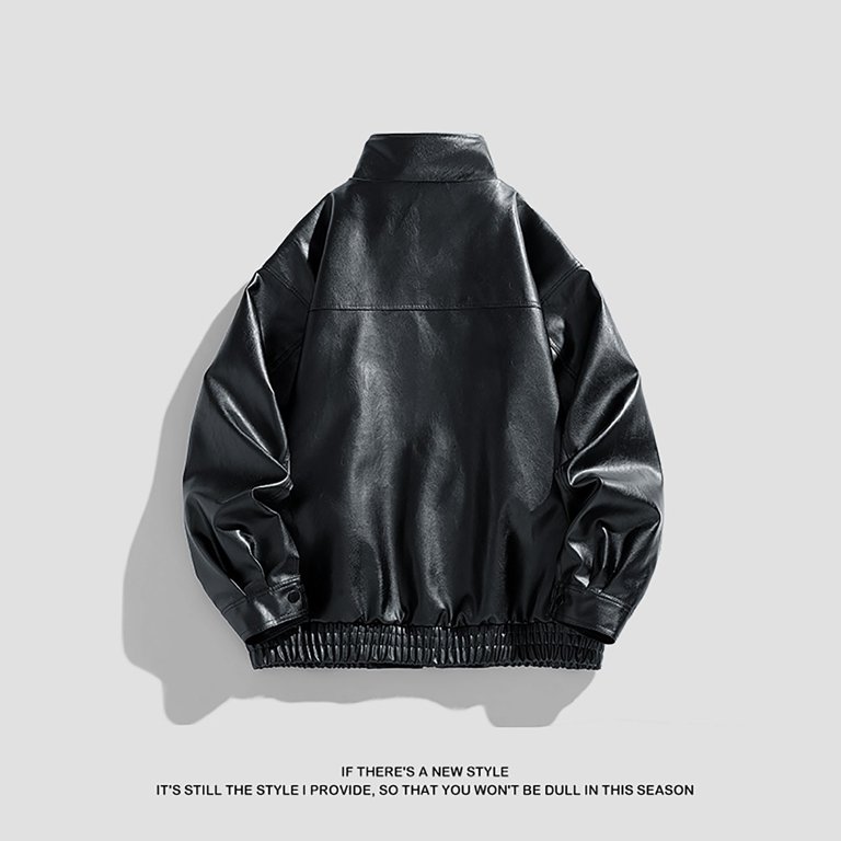 Men's Fashion Men's Leather Motorcycle Jackets Casual Tops