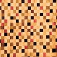 thumbnail image 1 of Ahgly Company Indoor Square Checkered Orange Modern Area Rugs, 6' Square, 1 of 4