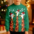 thumbnail image 2 of Byoo Christmas Toddler Boys Sweatshirt Giraffe Graphic Round Neck Knited Ribbed Top Holiday Casual Xmas Pullover Shirt, 2 of 5