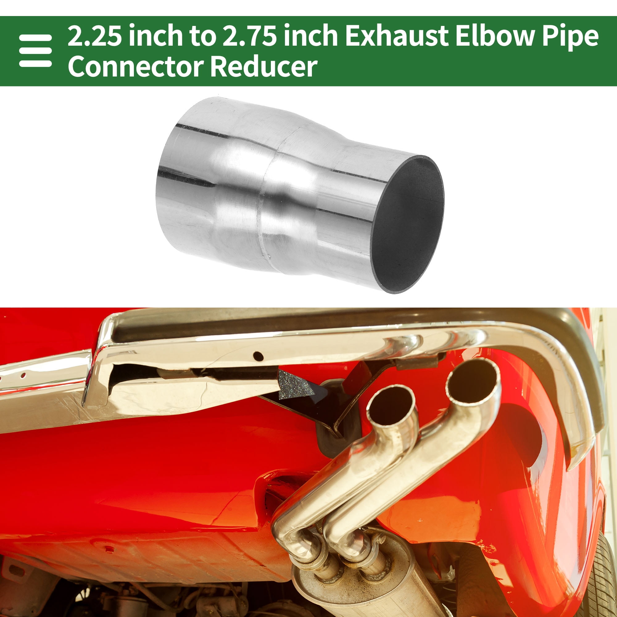 Unique Bargains Mandrel Exhaust Pipe Adapter Concentric Reducer 2.25" OD to 2.75" OD