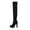 BLACK, variant on Dream Pairs Women's Chunky Heel Over-the-Knee Boots