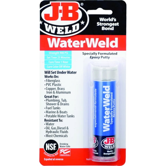 New J-B Weld 8277 Waterweld Adhesive Compound Specially Formulated Epoxy Putty